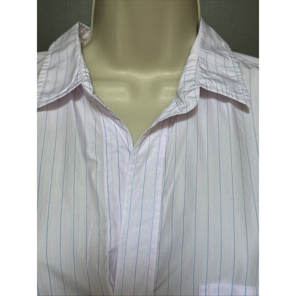 Frank & Eileen Joedy Size Large Boyfriend Button Down Superfine Shirt Pink Blue - Picture 10 of 16